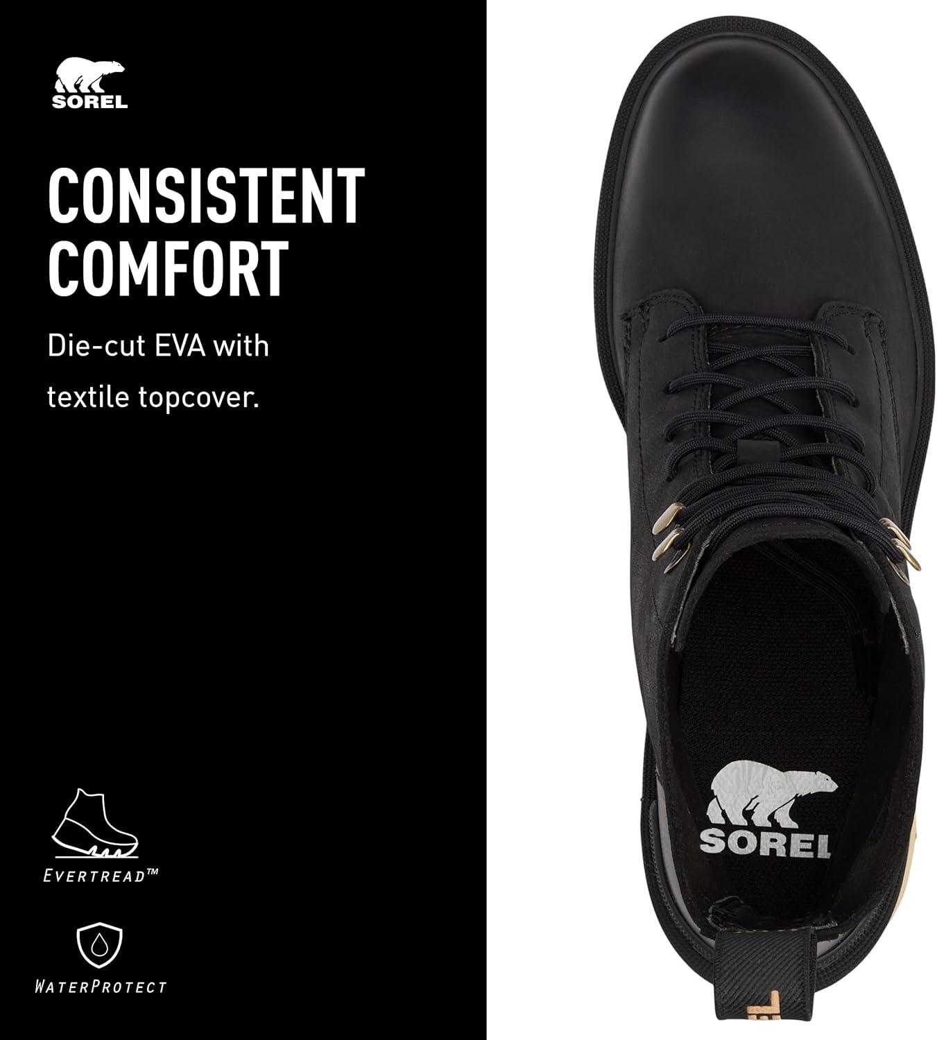 imageSorel Womens HiLine Heel Lace BootsBlack Tawny Buff