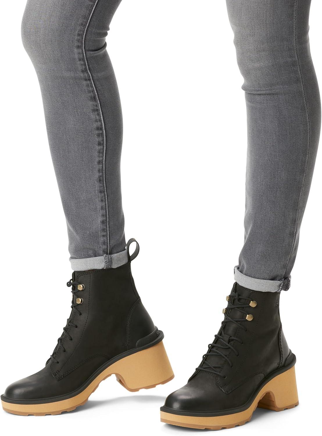 imageSorel Womens HiLine Heel Lace BootsBlack Tawny Buff