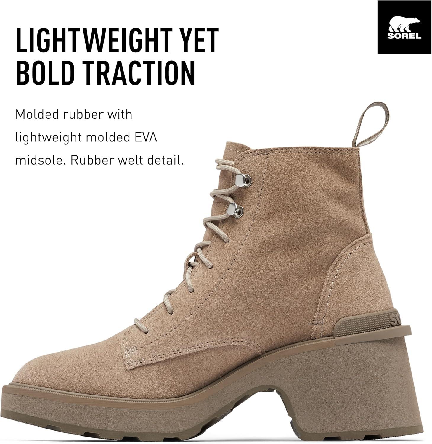 imageSorel Womens HiLine Heel Lace BootsOmega Taupe Wet Sand