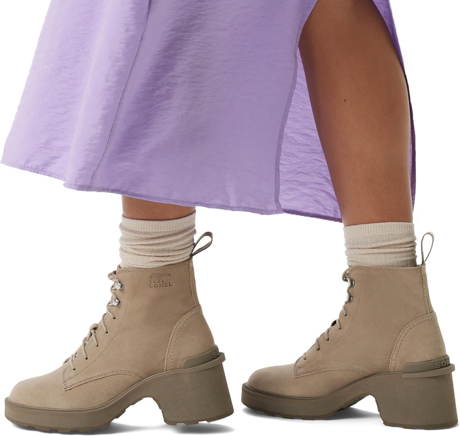 imageSorel Womens HiLine Heel Lace BootsOmega Taupe Wet Sand