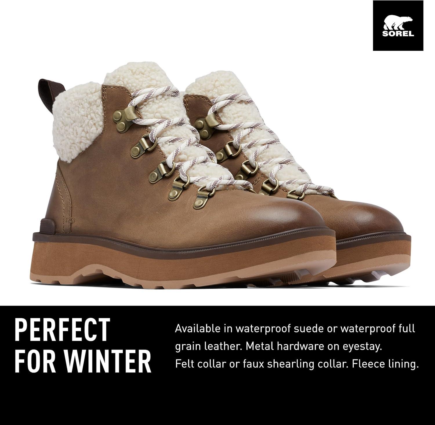 imageSorel Womens HiLine Hiker Cozy BootsUmber Tawny Buff