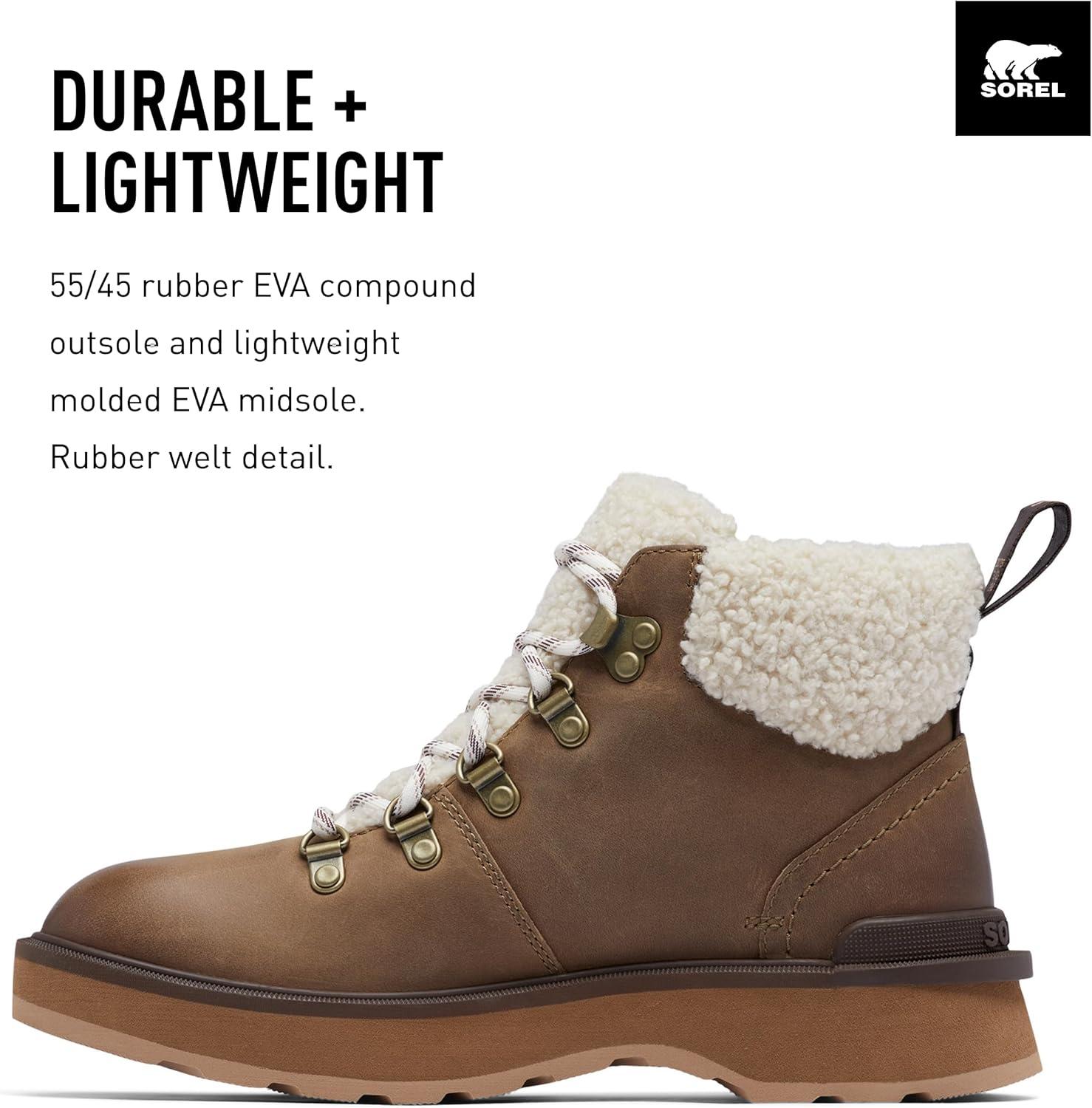 imageSorel Womens HiLine Hiker Cozy BootsUmber Tawny Buff