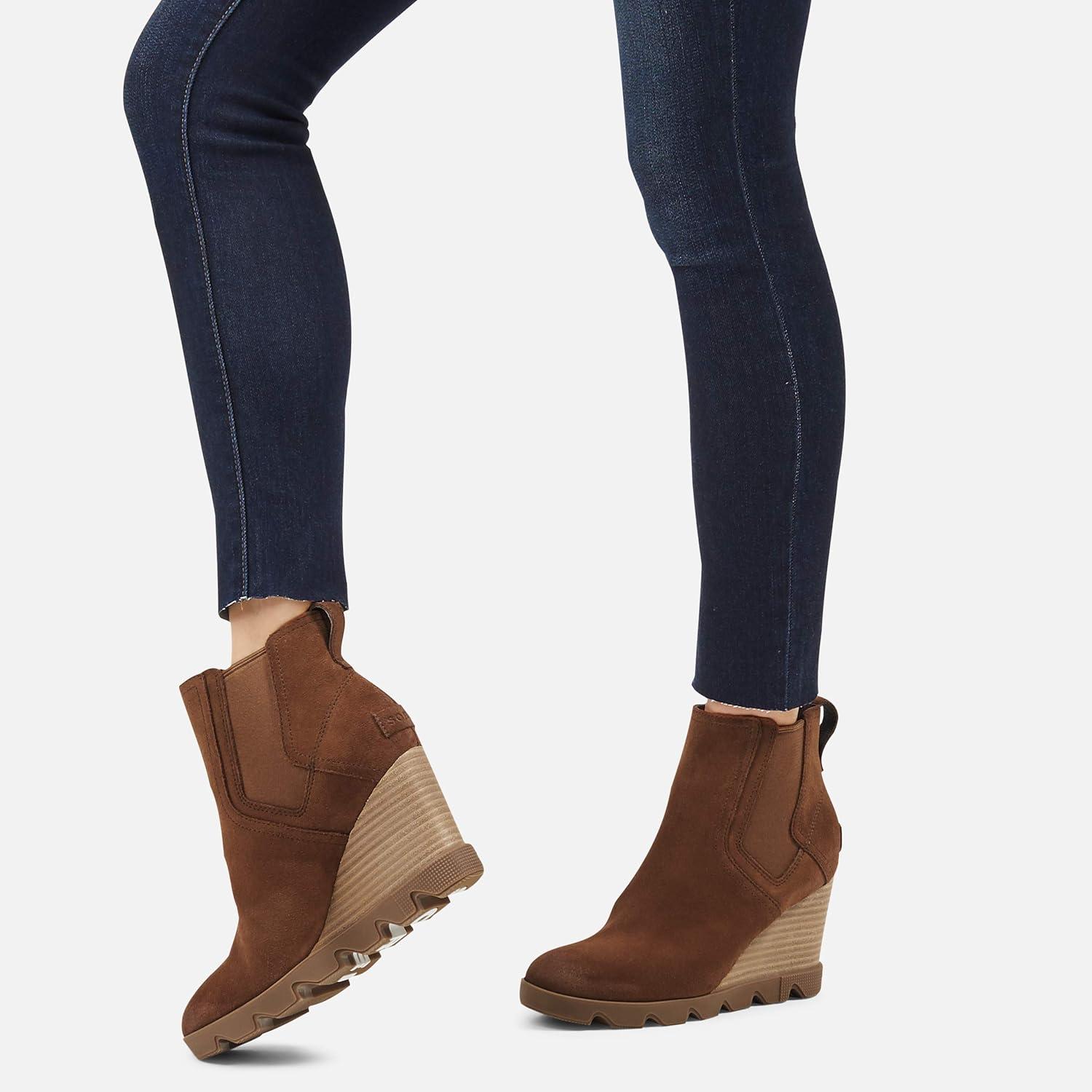 imageSorel Womens Joan Uptown Chelsea Rain Waterproof WhiteVelvet Tan