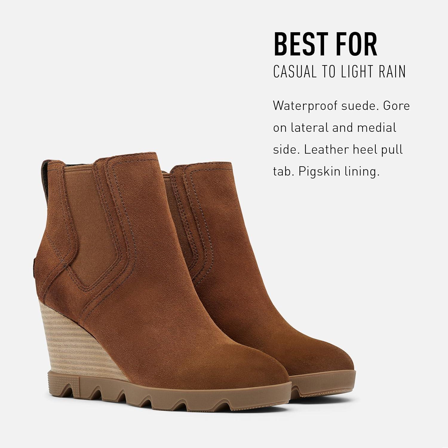 imageSorel Womens Joan Uptown Chelsea Rain Waterproof WhiteVelvet Tan