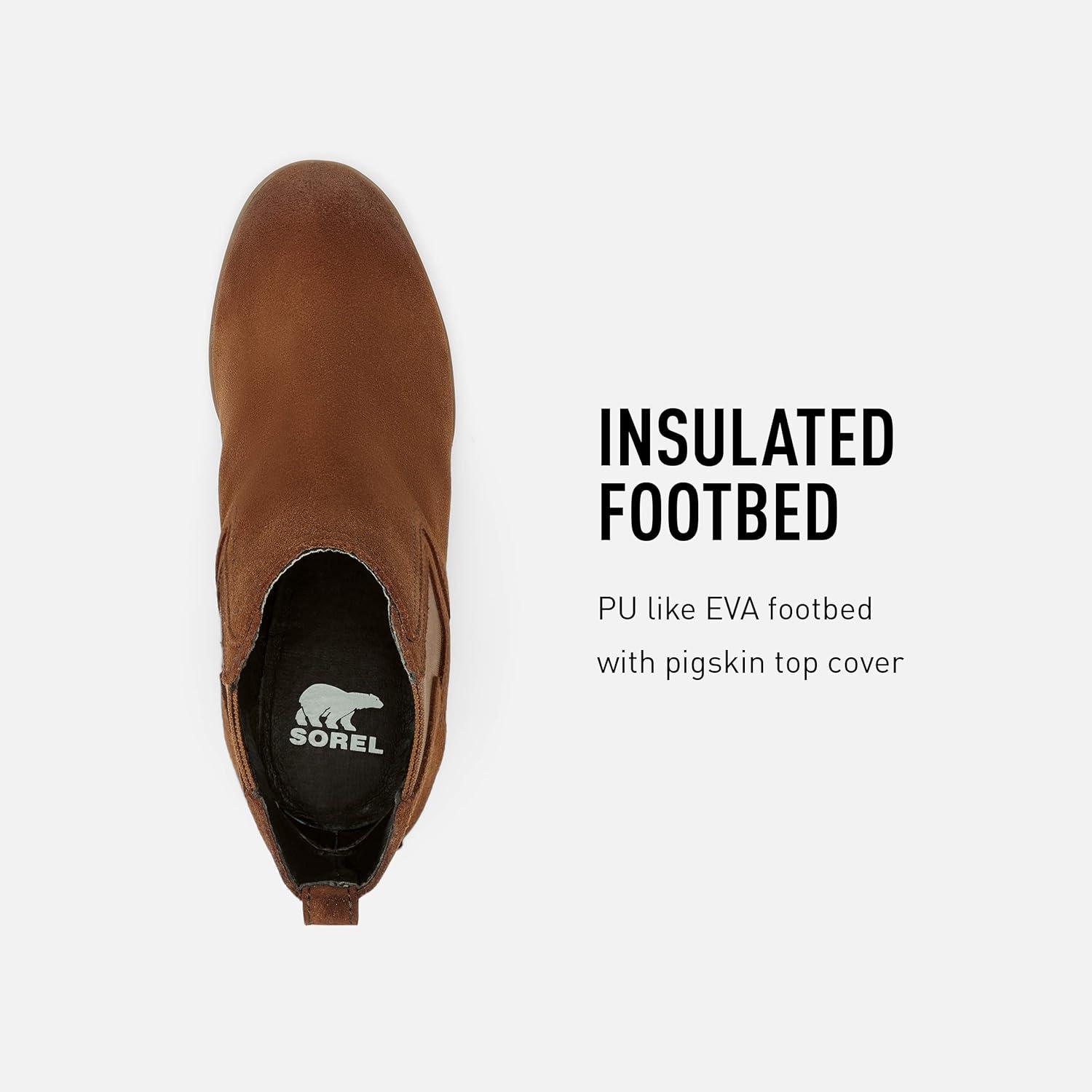 imageSorel Womens Joan Uptown Chelsea Rain Waterproof WhiteVelvet Tan