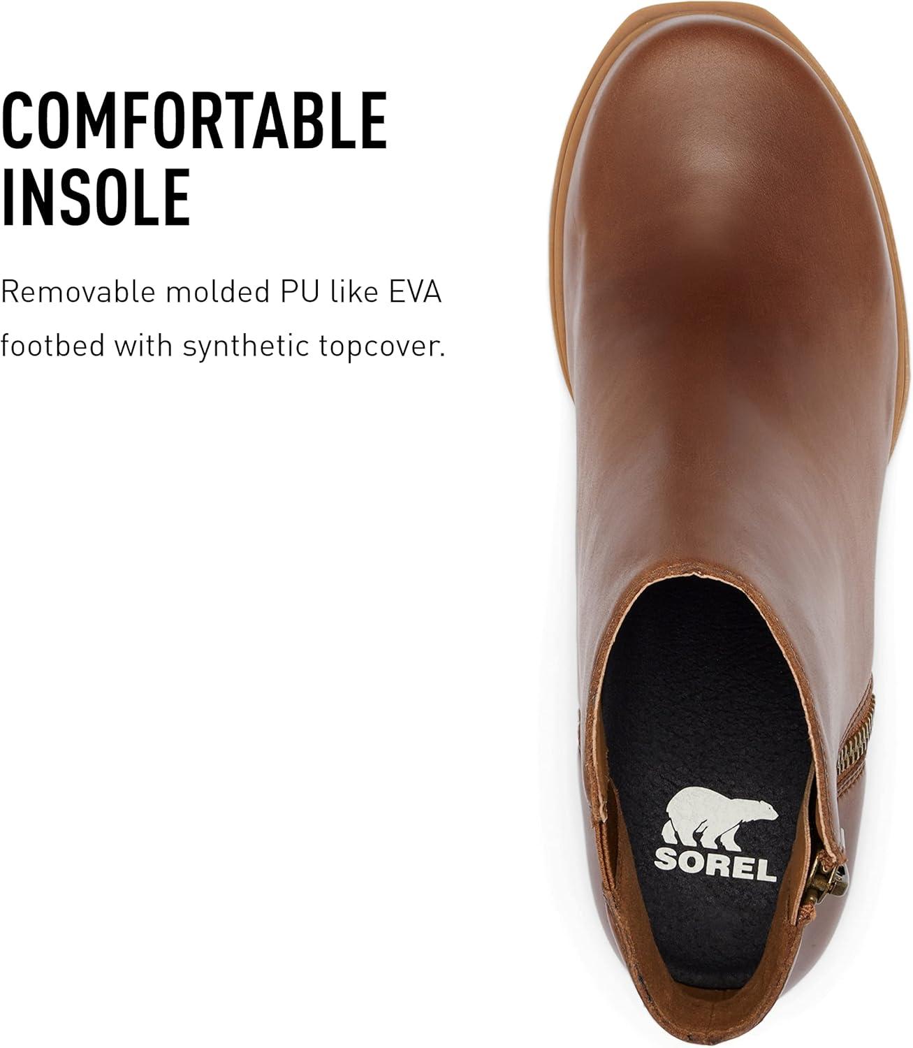 imageSorel Womens Joan of Arctic Wedge II Zipper Fashion BootHazelnut Leather Gum 2