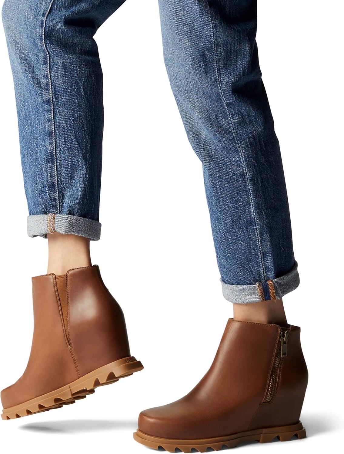imageSorel Womens Joan of Arctic Wedge II Zipper Fashion BootHazelnut Leather Gum 2
