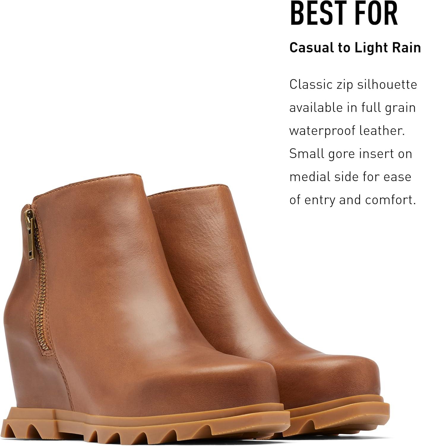 imageSorel Womens Joan of Arctic Wedge II Zipper Fashion BootHazelnut Leather Gum 2