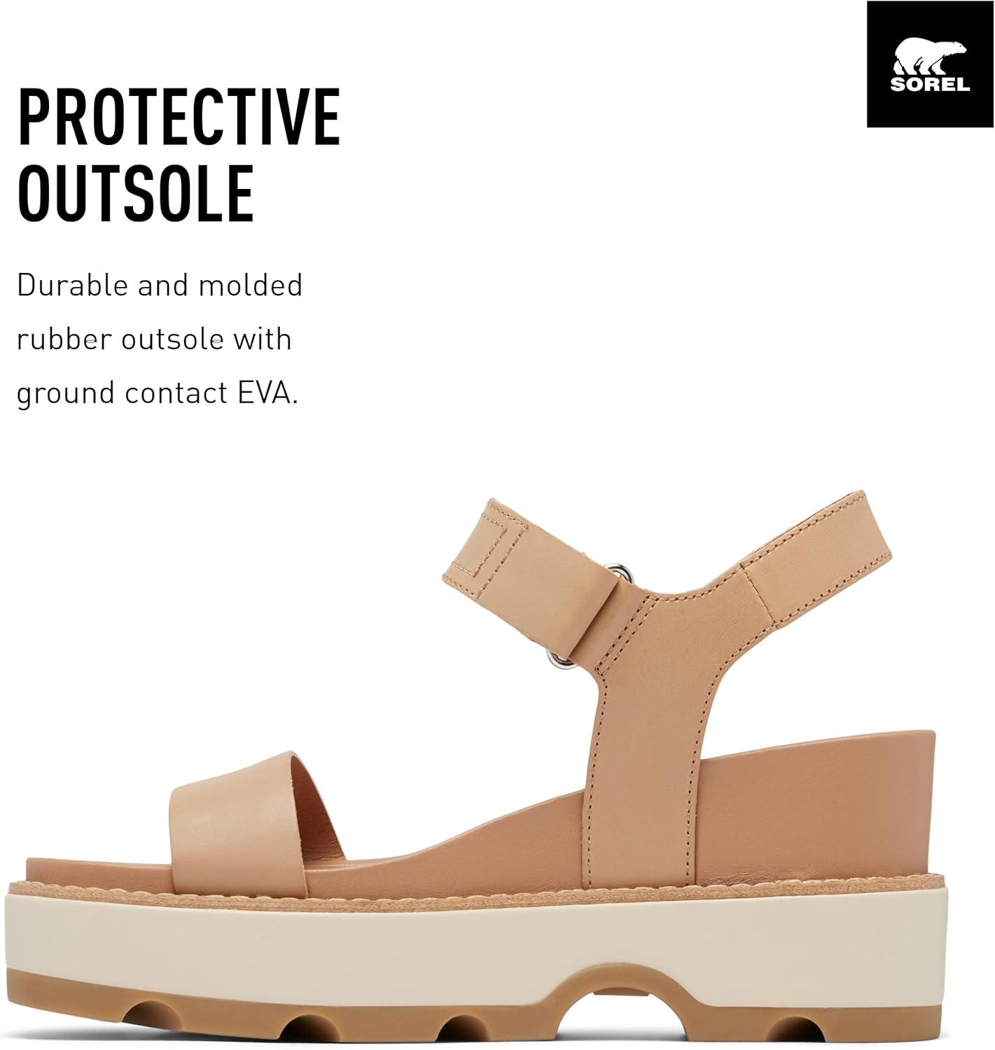 imageSorel Womens Joanie IV Y Strap WedgeHonest BeigeBleached Ceramic