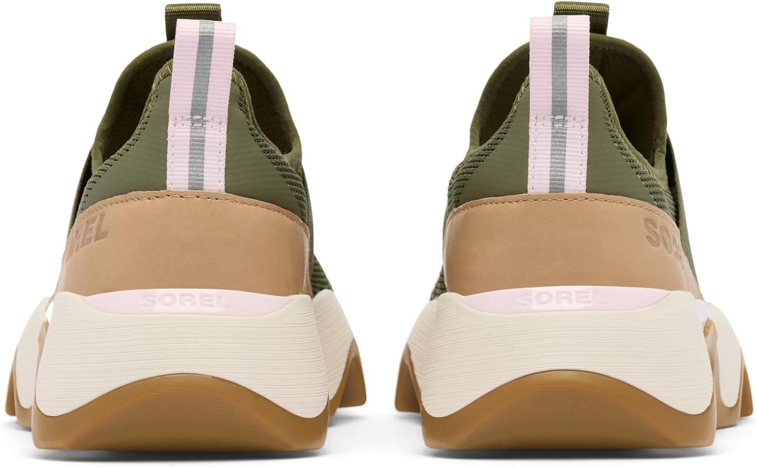 imageSorel Womens Kinetic Impact II Strap Sneaker Utility GreenPink Dawn 55