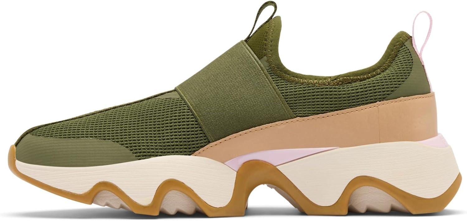 imageSorel Womens Kinetic Impact II Strap Sneaker Utility GreenPink Dawn 55