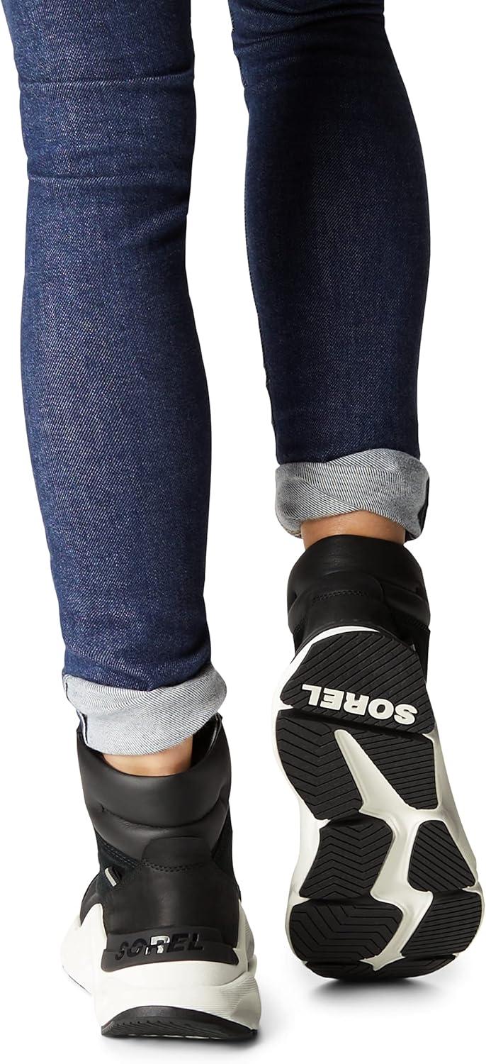 imageSorel Womens Kinetic RNEGD Conquest Boot Waterproof Leather Winter BootsBlack Sea Salt