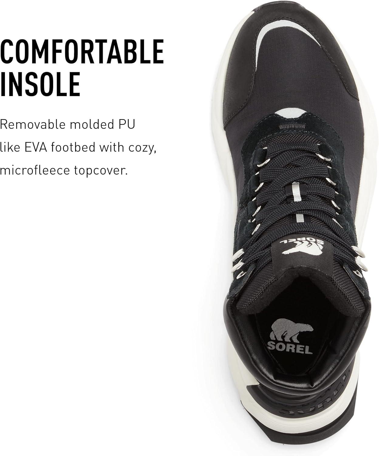 imageSorel Womens Kinetic RNEGD Conquest Boot Waterproof Leather Winter BootsBlack Sea Salt