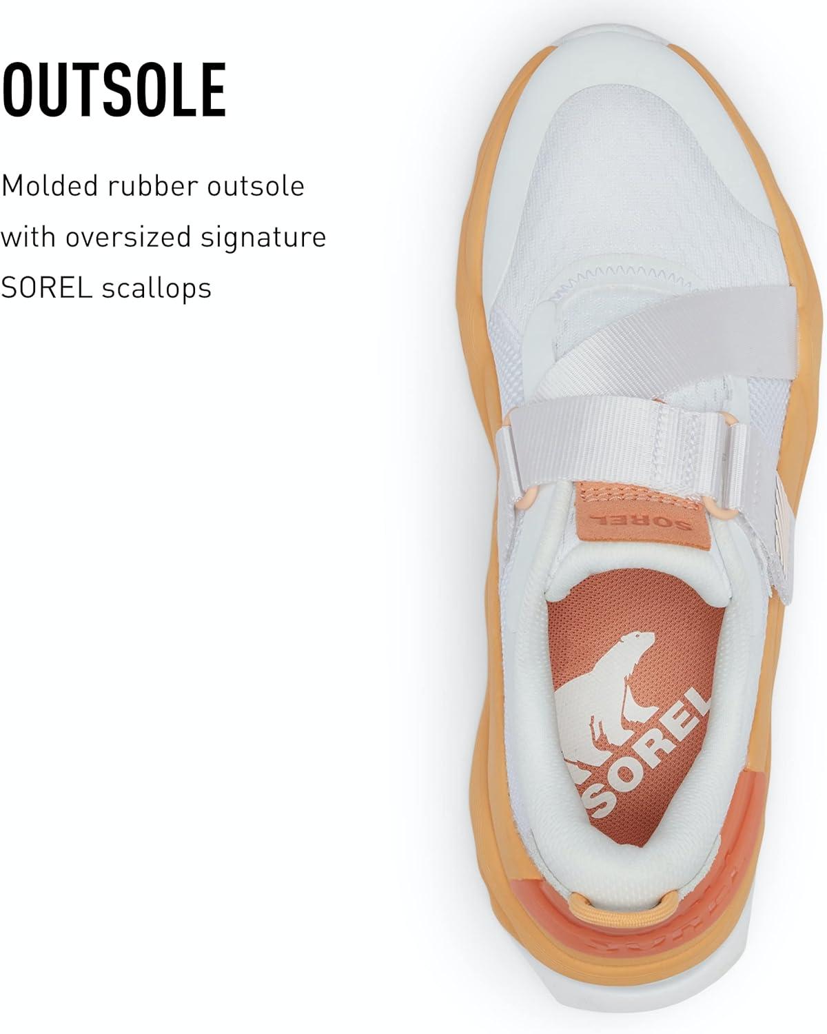 imageSorel Womens Kinetic RNEGD Strap ShoesWhite Faded Spark