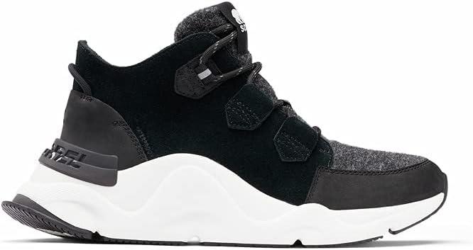 imageSorel Womens Kinetic Rngd Caribou Boot Waterproof Leather Winter BootsBlack Sea Salt