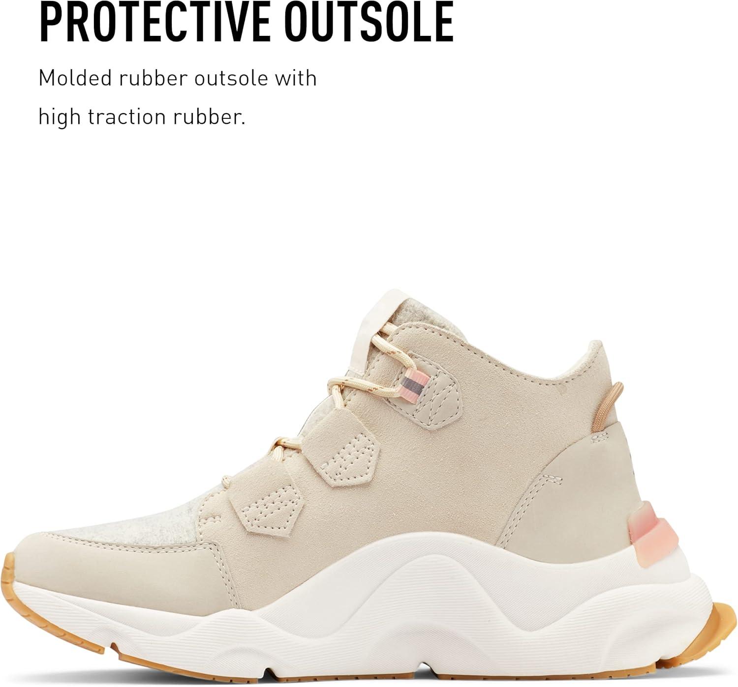 imageSorel Womens Kinetic Rngd Caribou Boot Waterproof Leather Winter BootsChalk Canoe