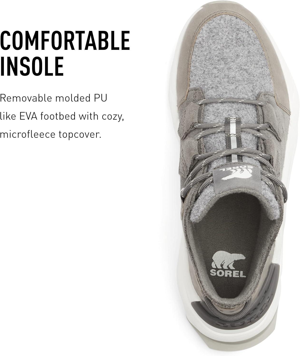 imageSorel Womens Kinetic Rngd Caribou Boot Waterproof Leather Winter BootsQuarry Sea Salt