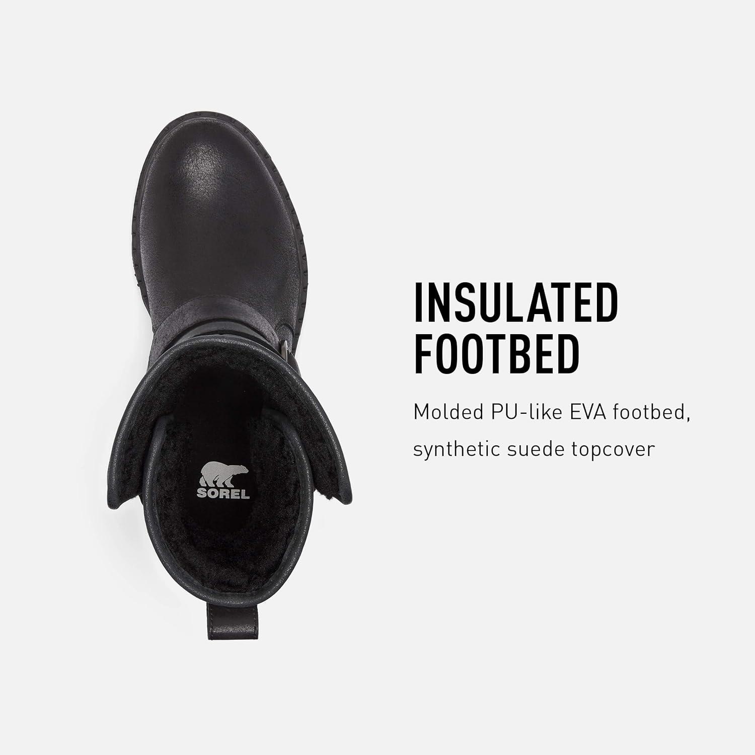 imageSorel Womens Lennox Moto Cozy Boot Rain Waterproof BlackBlack