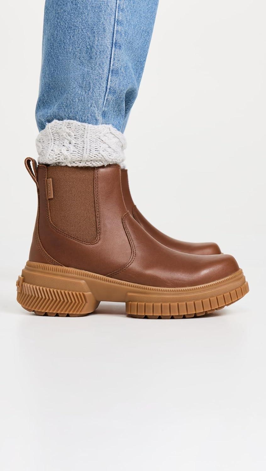 imageSorel Womens Ona Ave Chelsea Boot Wp FashionVelvet TanGum 2