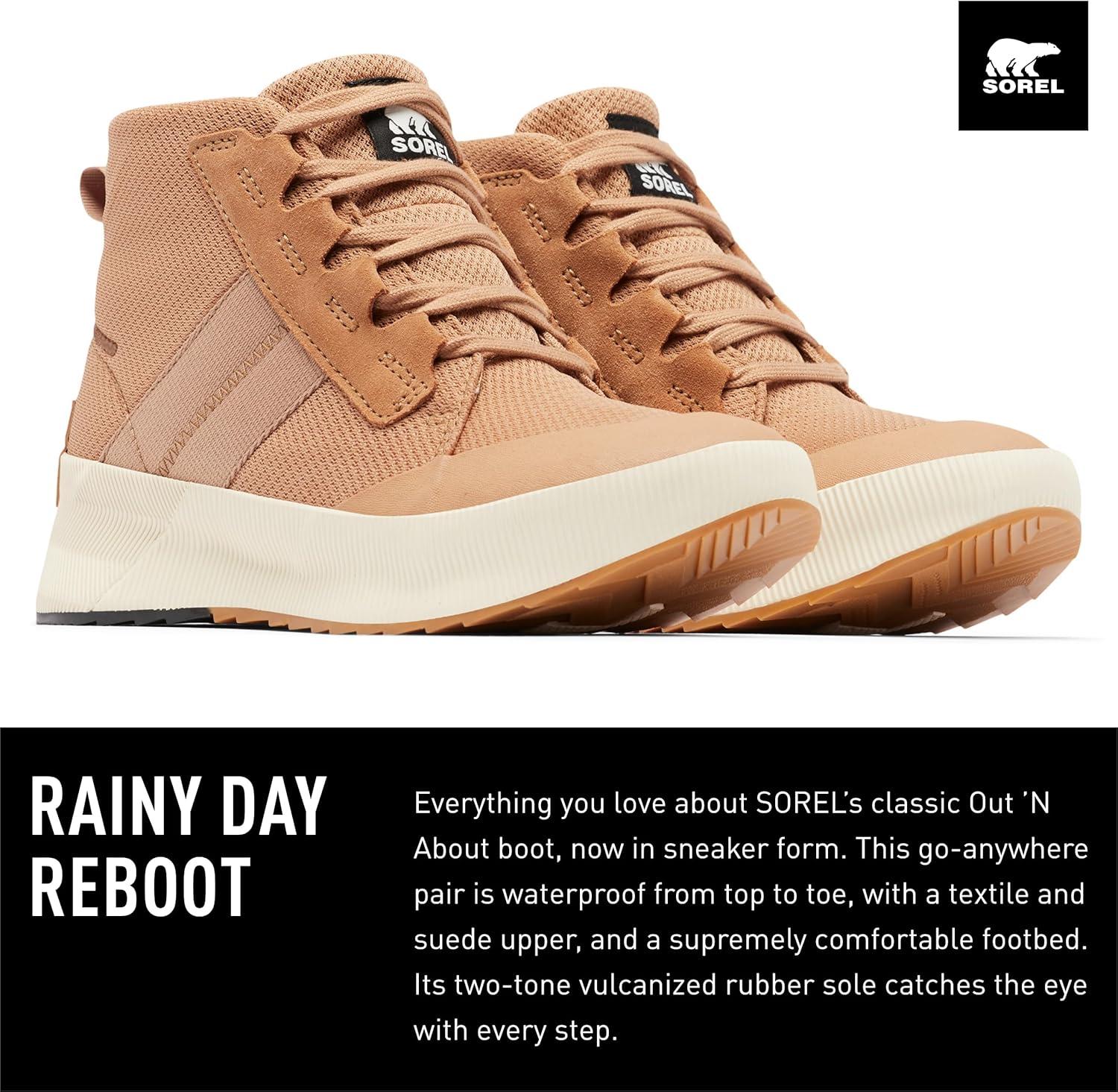 imageSorel Womens Out N About III Mid Sneaker WaterproofTawny Buff Chalk