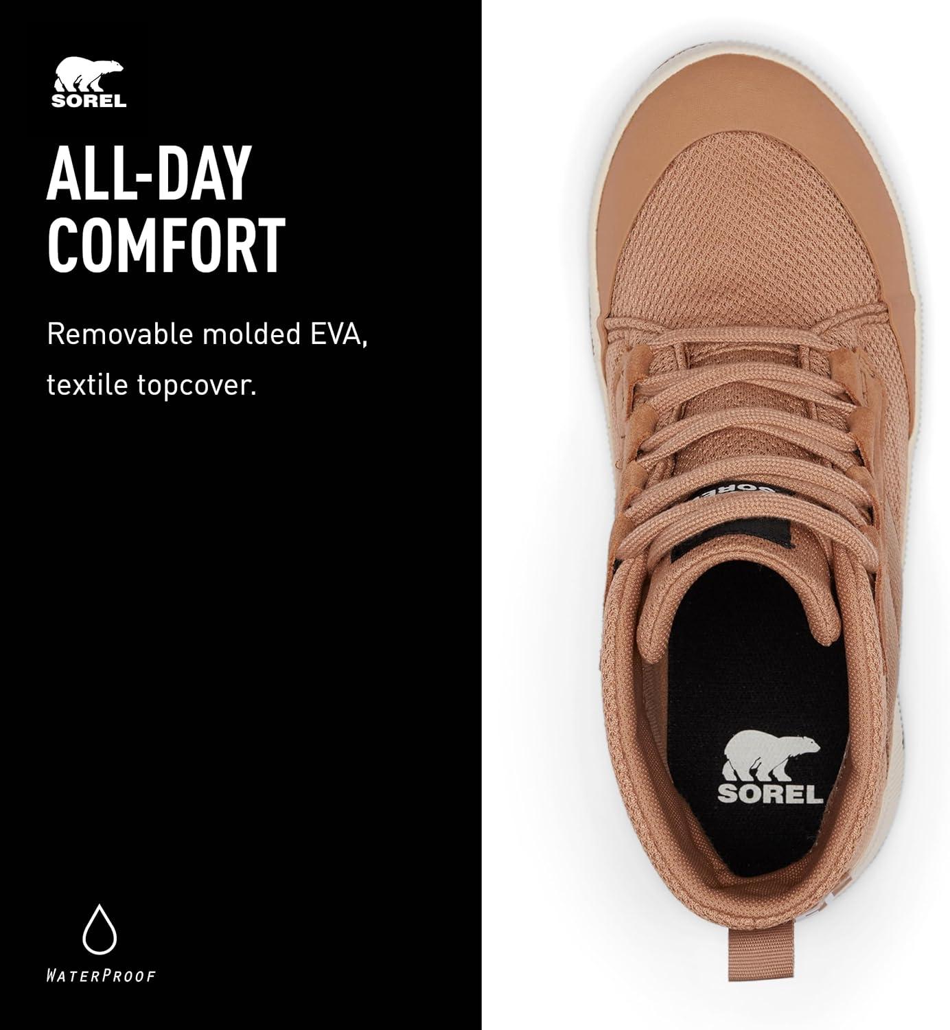 imageSorel Womens Out N About III Mid Sneaker WaterproofTawny Buff Chalk