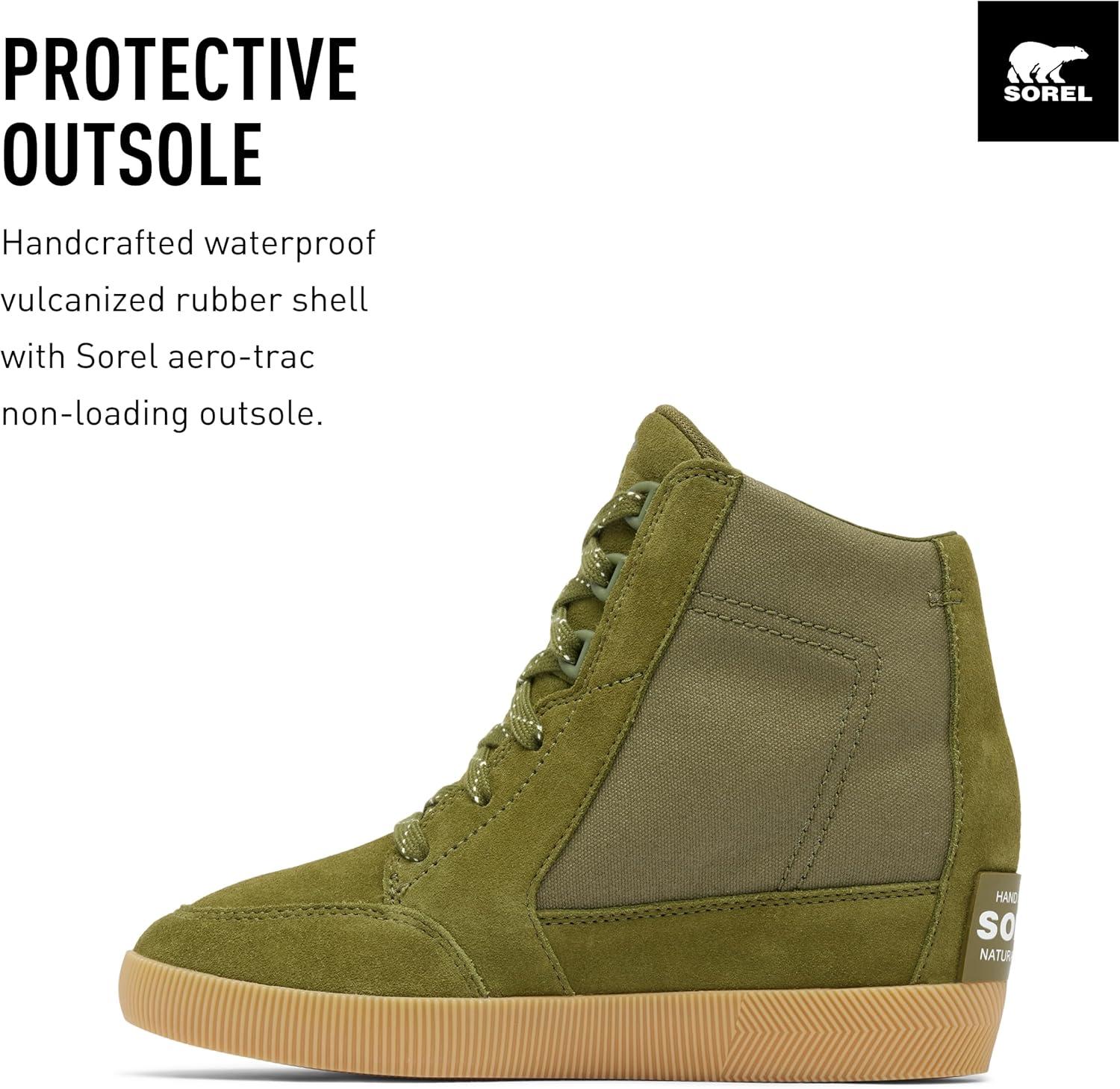 imageSorel Womens Out N About Wedge BootsUtility GreenSea Salt