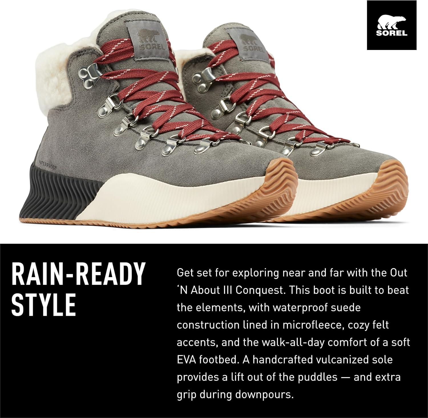 imageSorel Womens Out N About lll Conquest WaterproofQuarry Grill