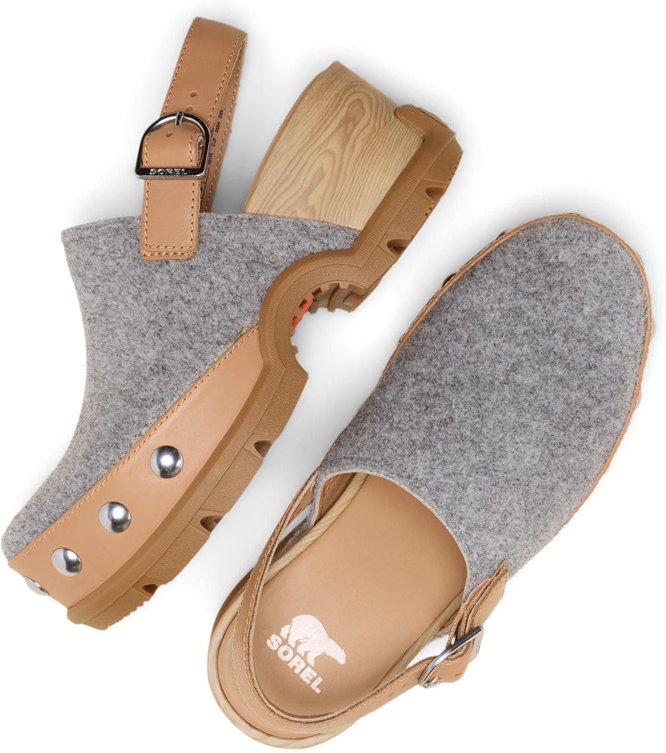 imageSorel Womens Roamn Clog FeltTawny BuffGum 2