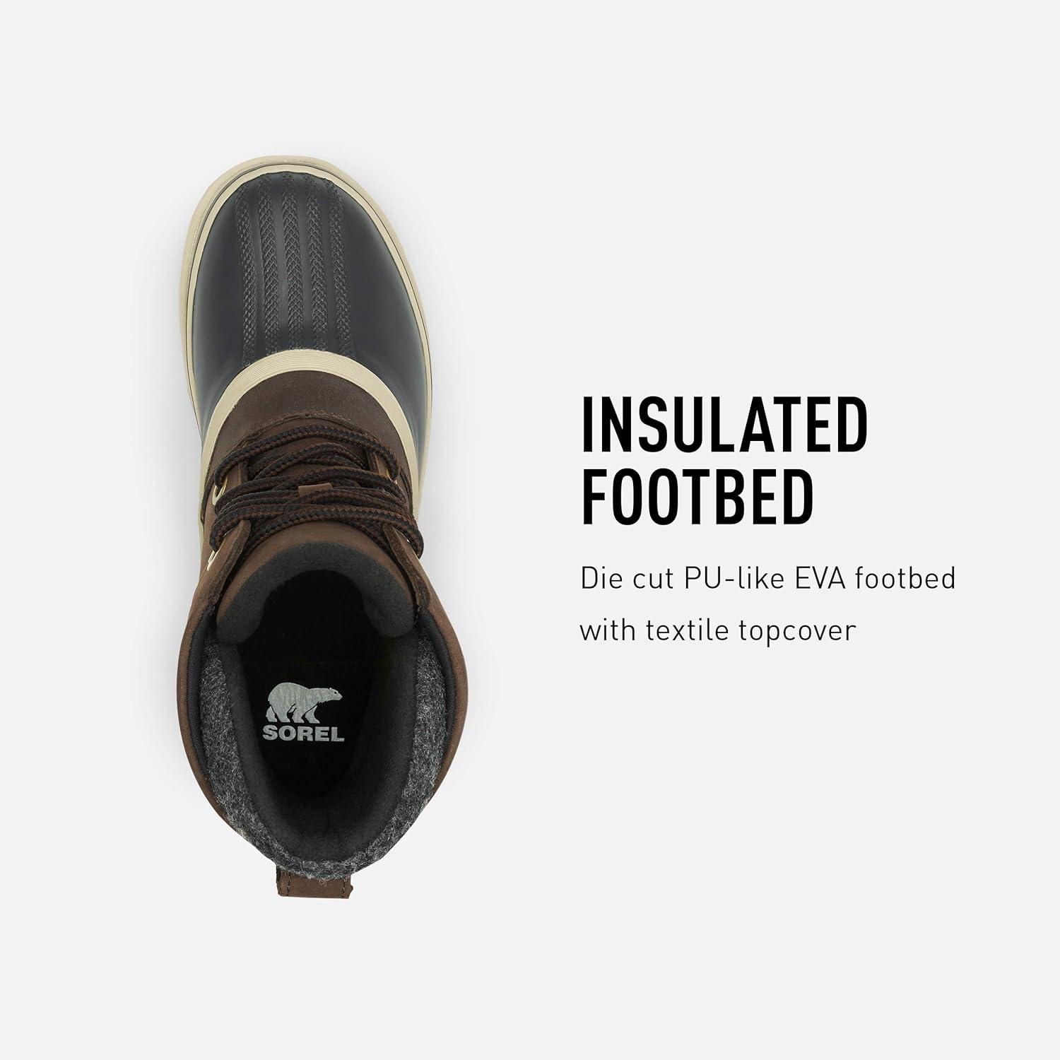 imageSorel Womens Slimpack III Lace Rain and Snow WaterproofBlackened Brown