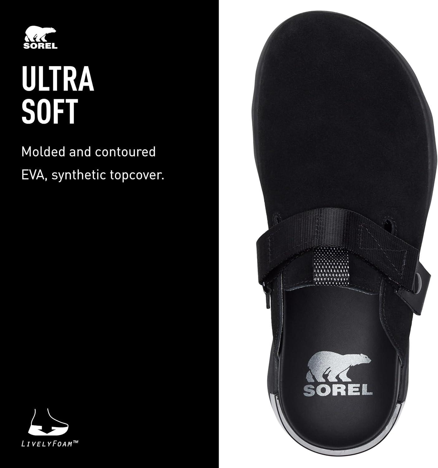 imageSorel Womens Viibe Clog SlipOnsBlack Sea Salt