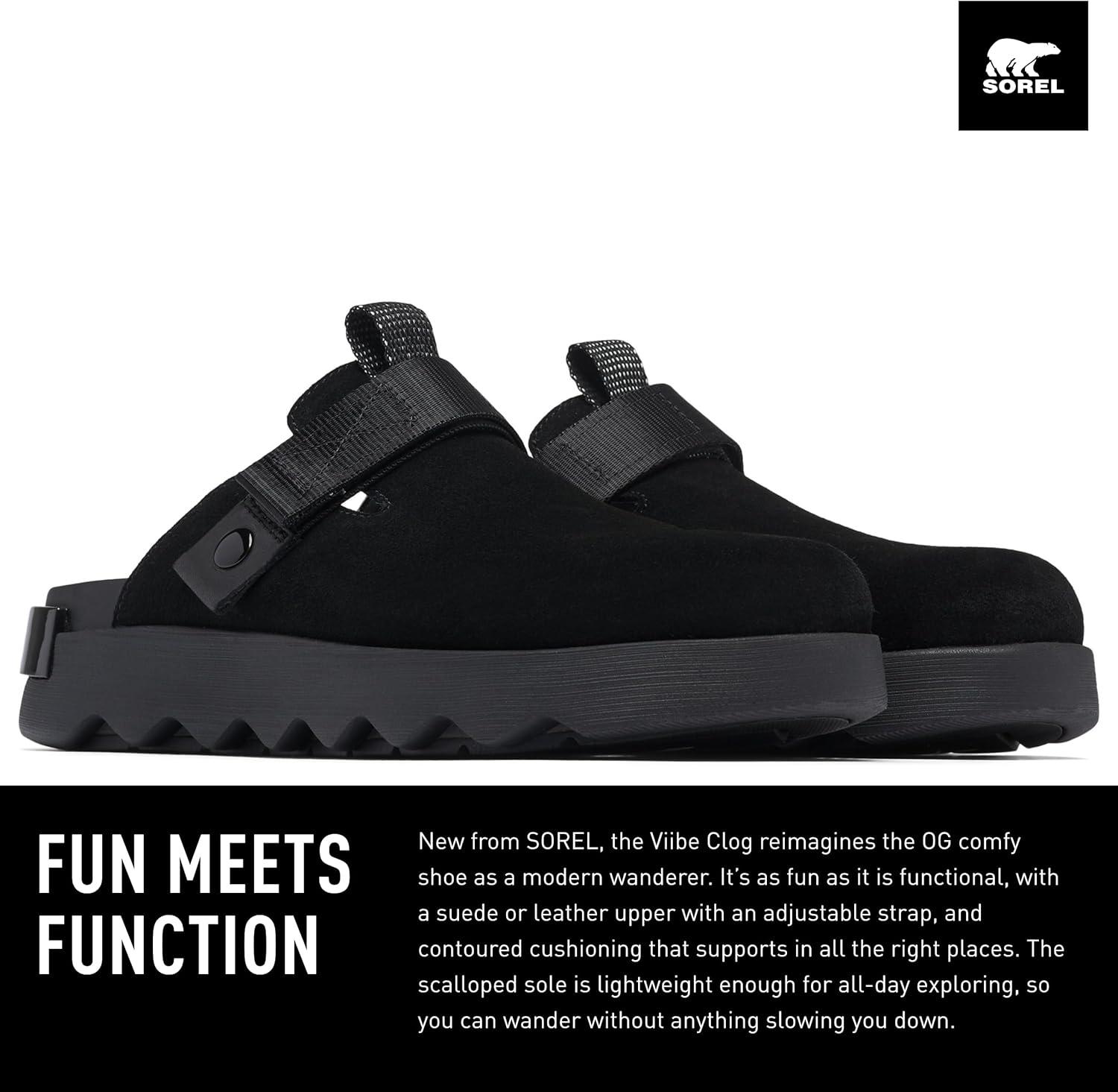 imageSorel Womens Viibe Clog SlipOnsBlack Sea Salt