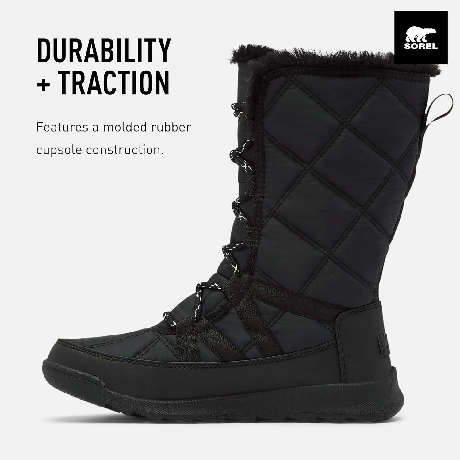 imageSorel Womens Whitney II Tall Lace Waterproof BootsBlack