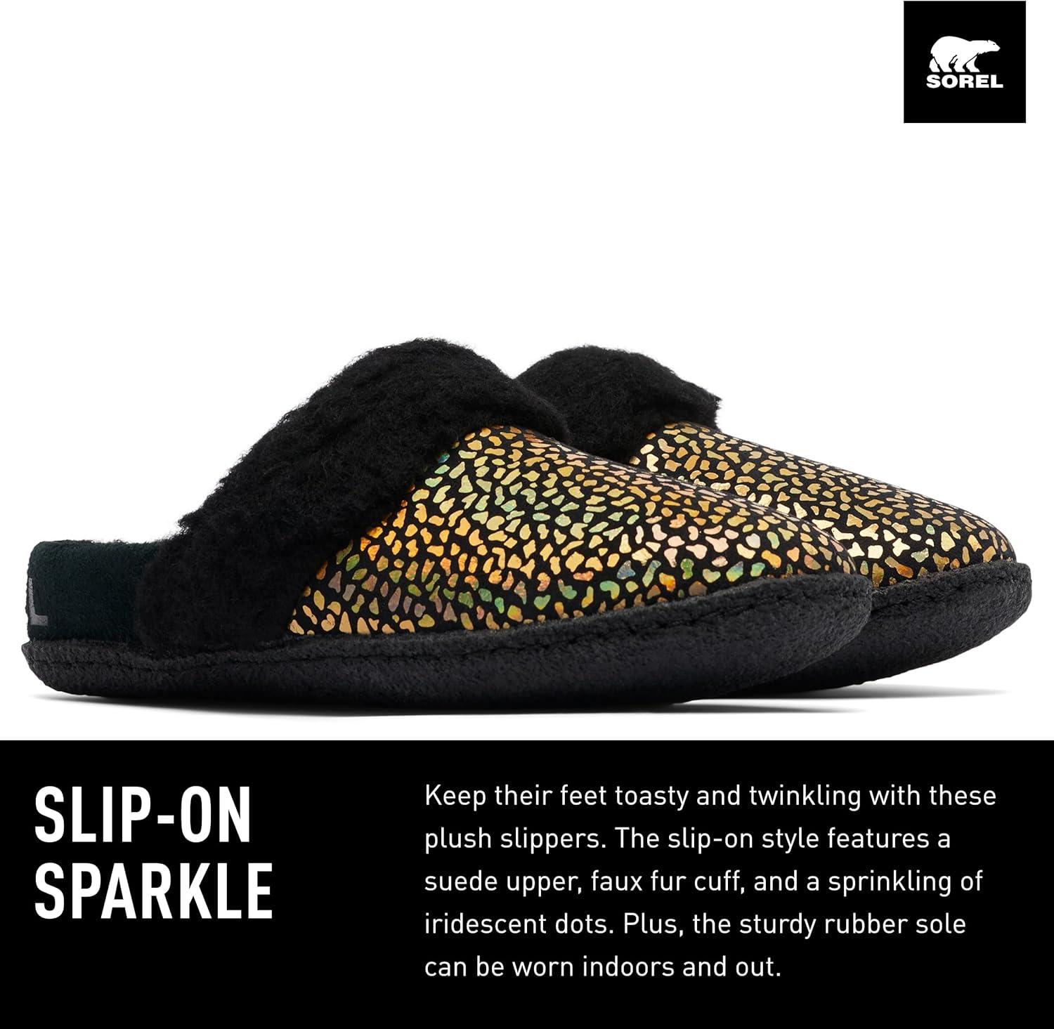 imageSorel Youth Nakiska Slide II Youth Girls ShoesBlack Sea Salt