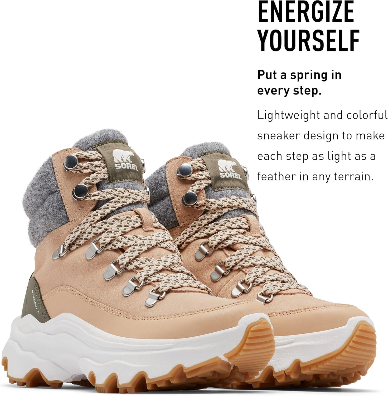 imageSorel womens Kinetic ConquestNova Sand Stone Green