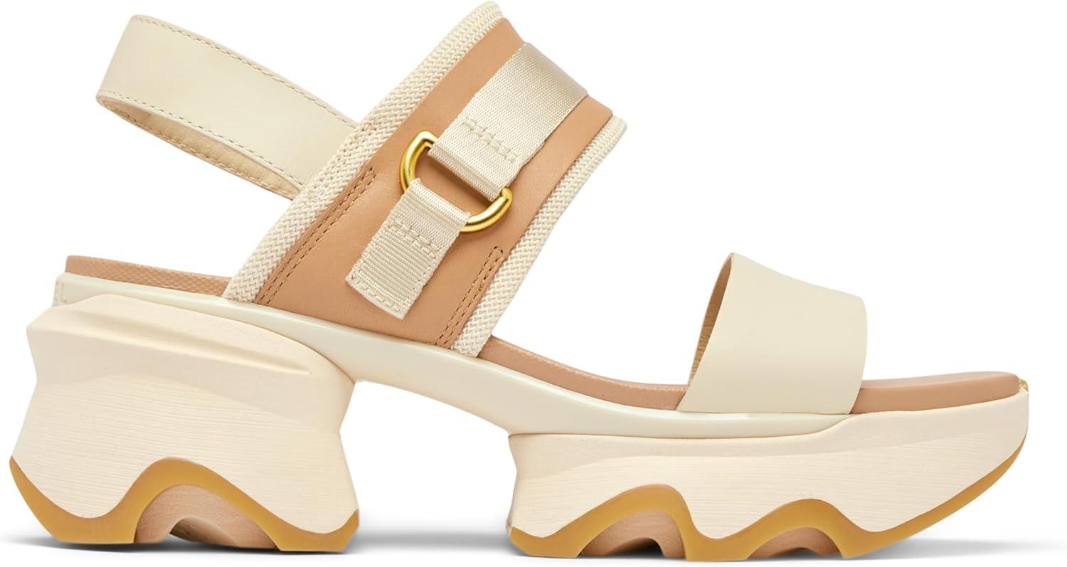 imageSorel womens Kinetic Impact Slingback Heel SandalHoney WhiteSea Salt