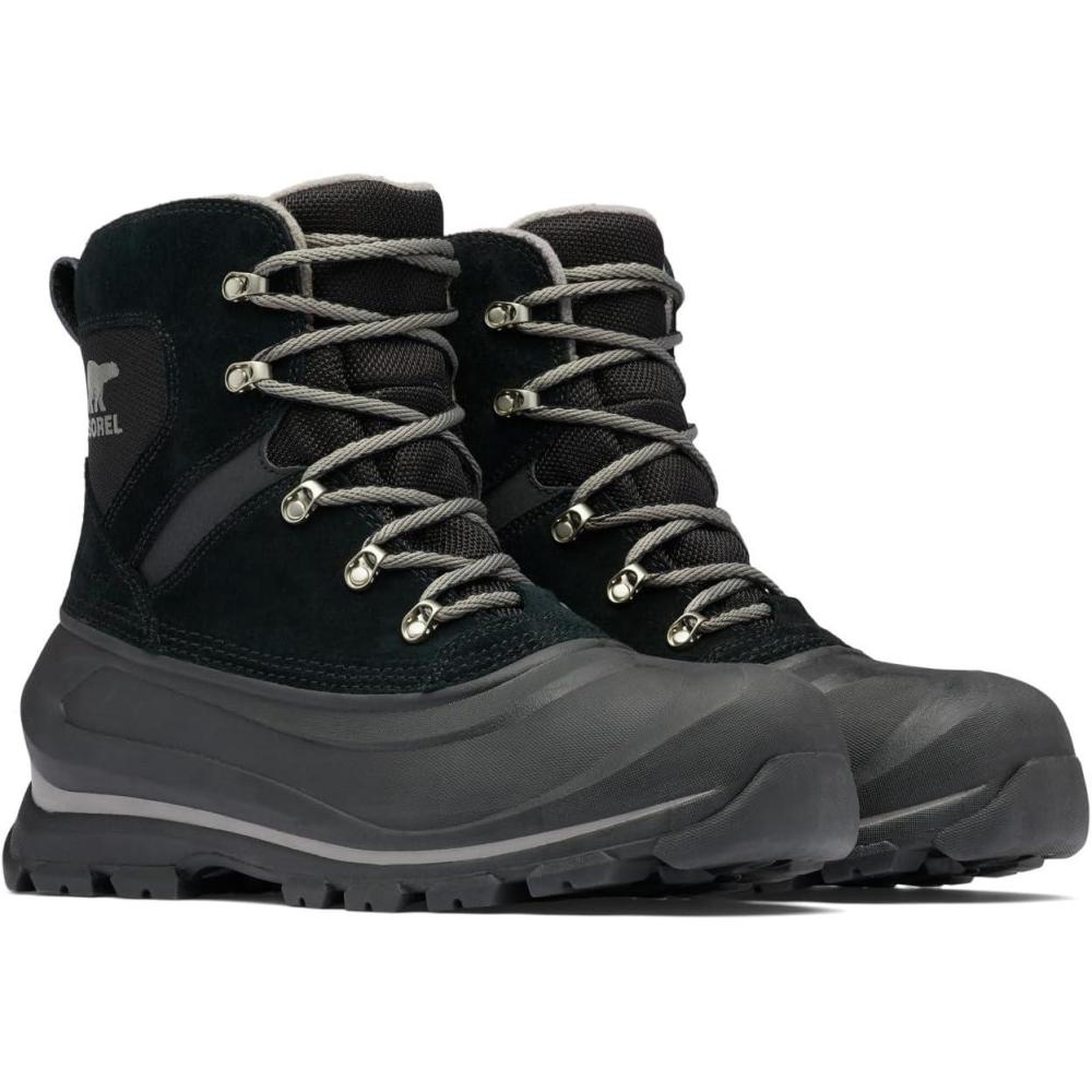 imageSOREL Mens Buxton Lace Waterproof Winter BootBlackQuarry