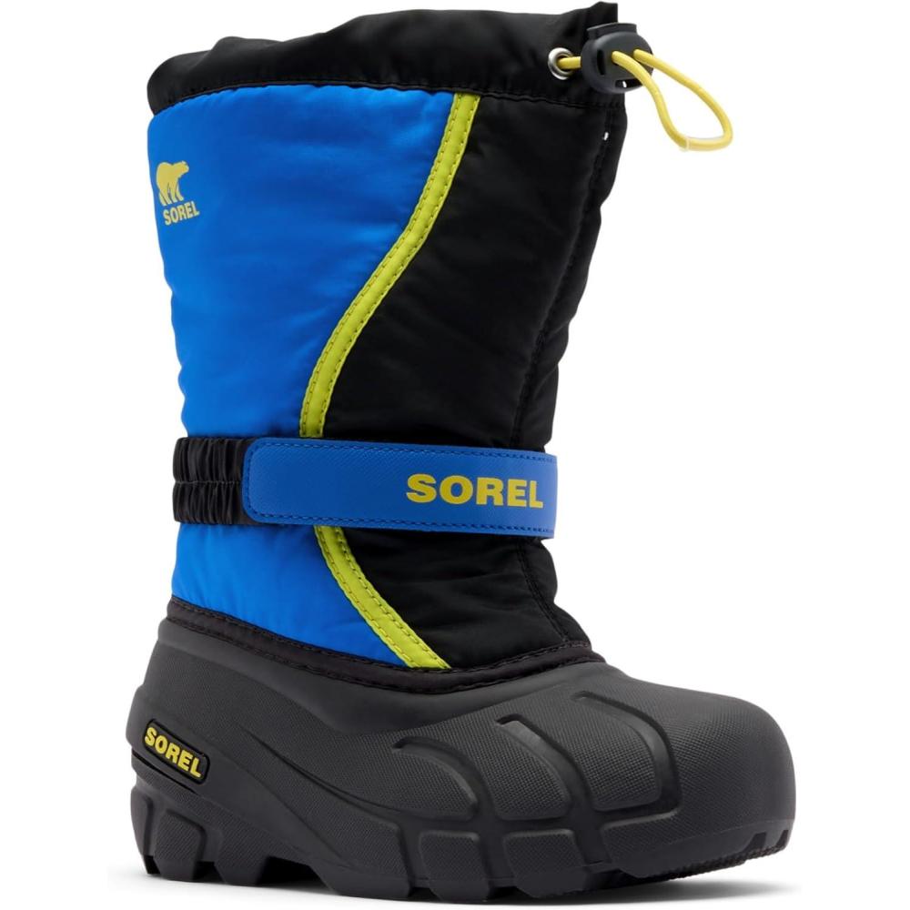 imageSOREL  Youth Flurry Winter Snow Boots for KidsBlack  Super Blue
