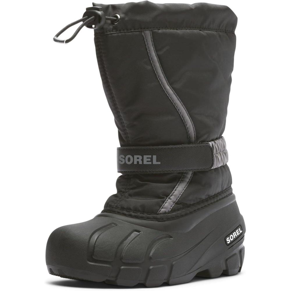 imageSOREL Youth Flurry Winter Snow Boots for KidsBlackCity Grey