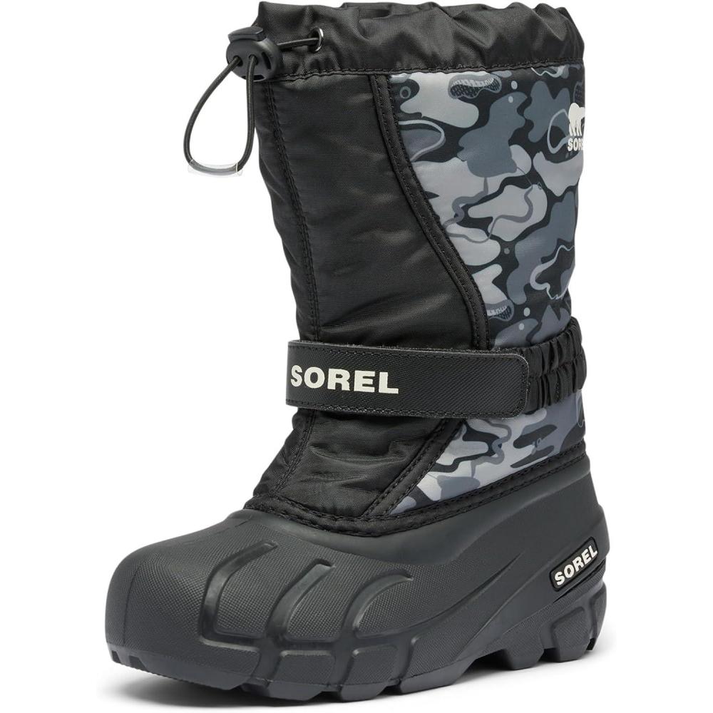 imageSOREL  Youth Flurry Winter Snow Boots for KidsBlackQuarry