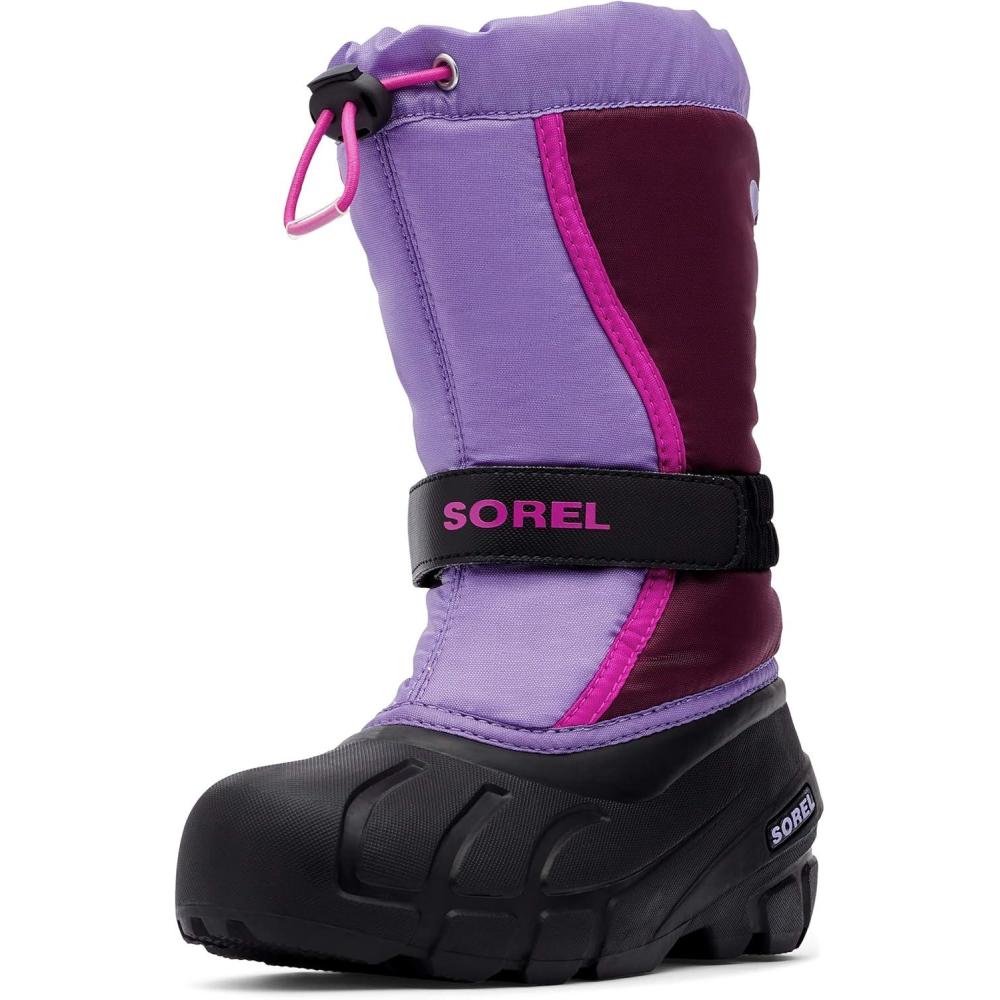 imageSOREL  Youth Flurry Winter Snow Boots for KidsPurple Dahlia X Paisley Purple Youth