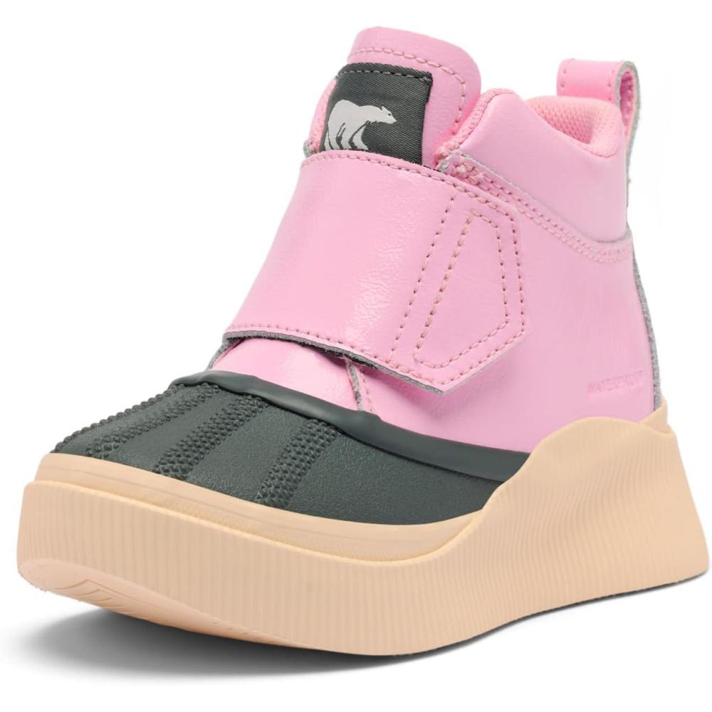 imageSOREL Childrens Out N About lV Strap Waterproof BootPink FlarePearlescent