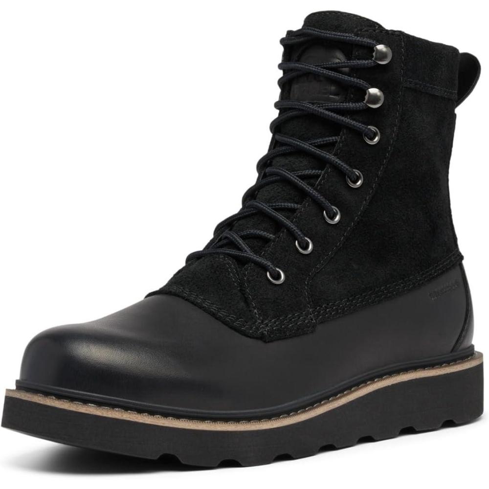 imageSOREL Mens Slabtown 62 Caribou Waterproof Boot  Black Black  10BlackBlack