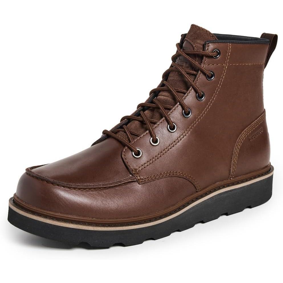 imageSOREL Mens Slabtown 62 Moc Waterproof BootTobaccoBlack