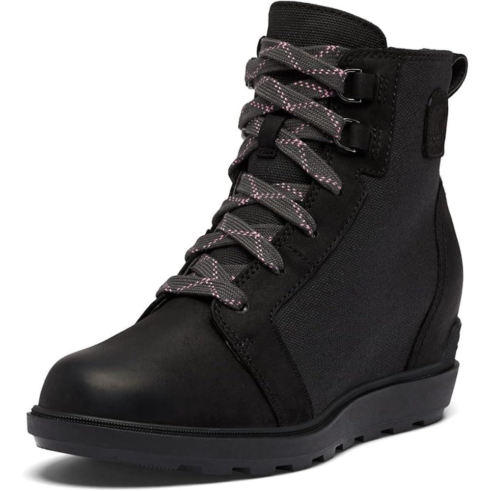 imageSOREL Womens Evie II NW Lace BootsBlack  Sea Salt