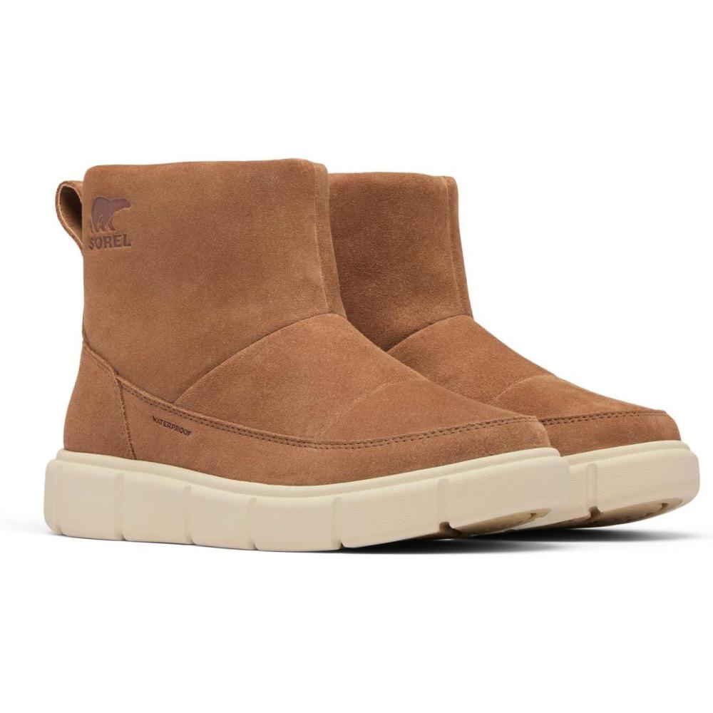 imageSOREL Womens Explorer lll SlipOn Waterproof BootVelvet TanChalk