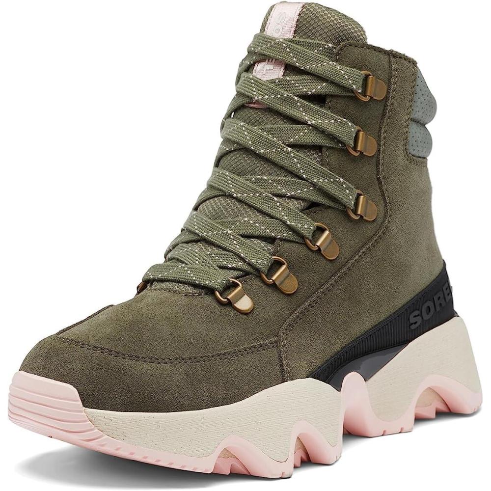 imageSOREL Womens Kinetic Impact Conquest Plus Waterproof BootStone Green  Chalk