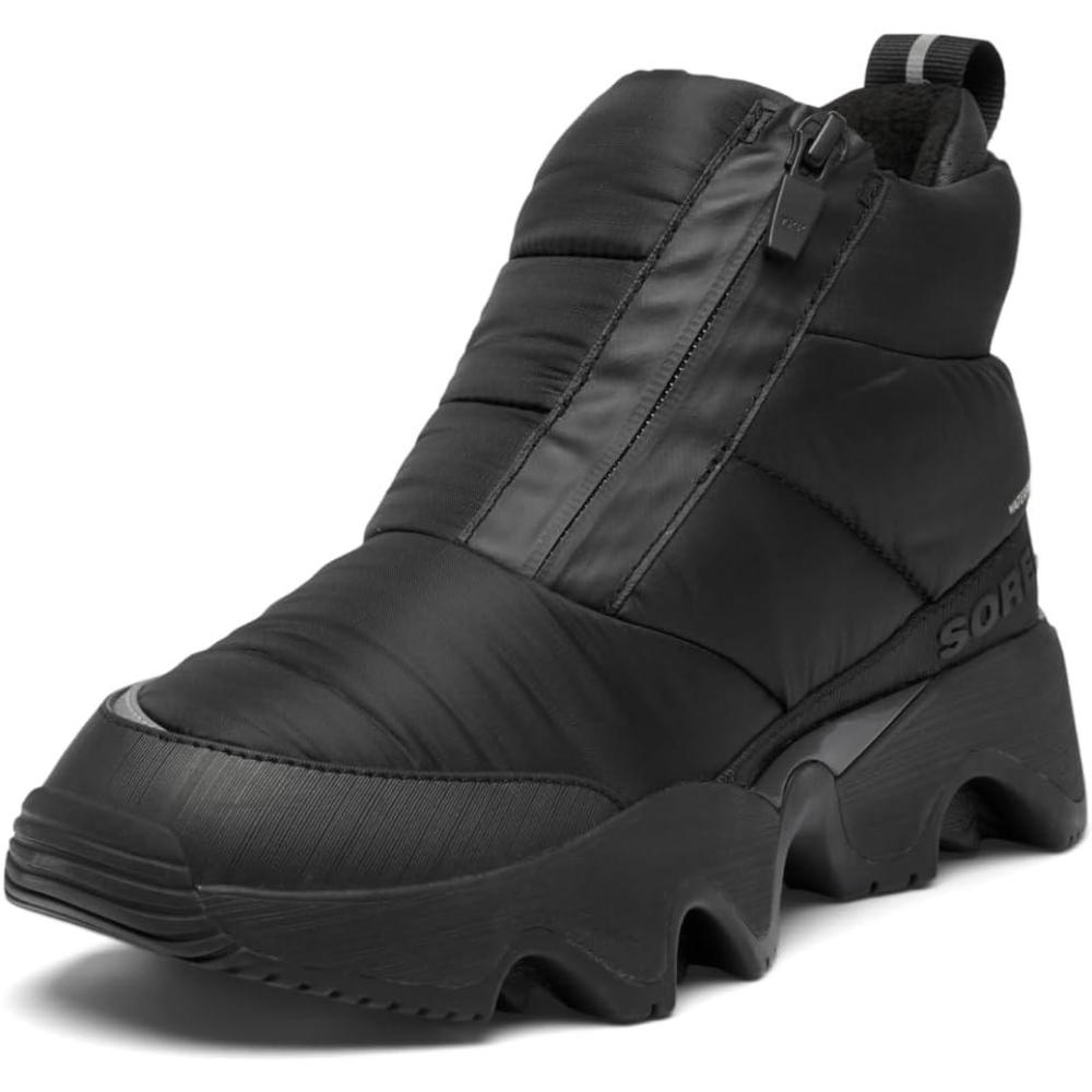 imageSOREL Womens Kinetic Impact Puffy Zip Waterproof BootBlack  Sea Salt