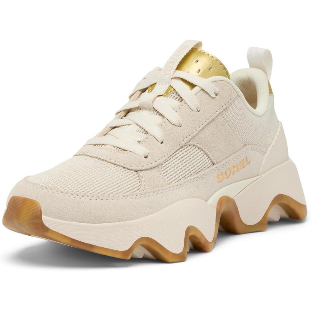 imageSOREL Womens Kinetic Impact ll Wonder Lace SneakerTrue GoldChalk