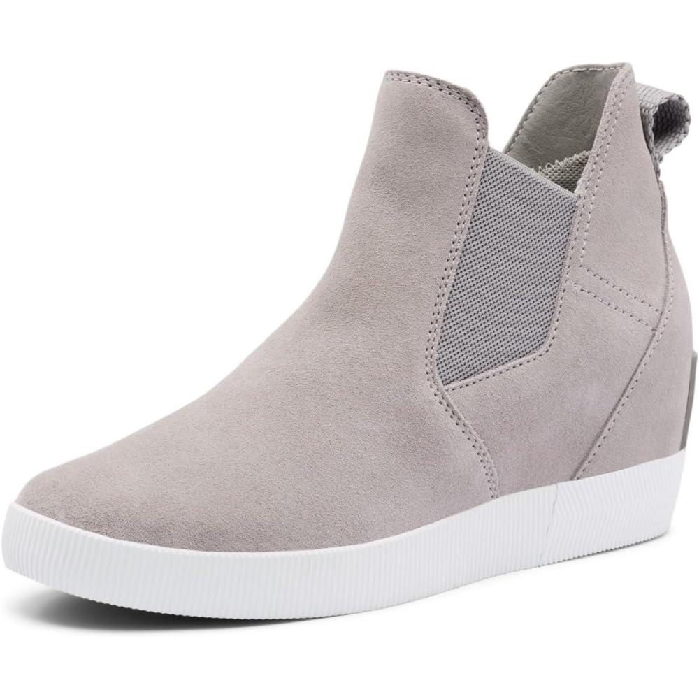 imageSOREL Womens Out N About SlipOn Wedge BootChrome GreyWhite