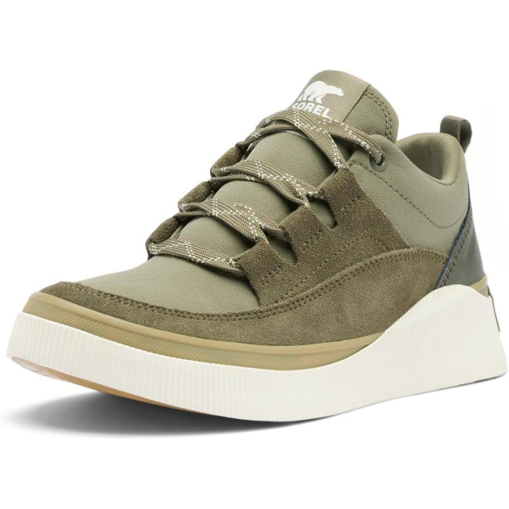imageSOREL Womens Out N About lV Low Waterproof SneakerStone Green  Chalk